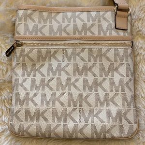 Michael Kors white cross body handbag
